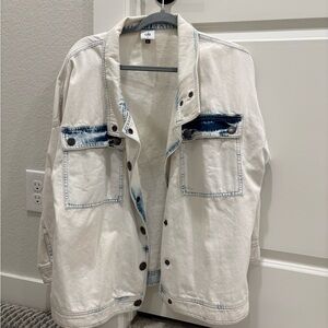 CABI oversized washed denim